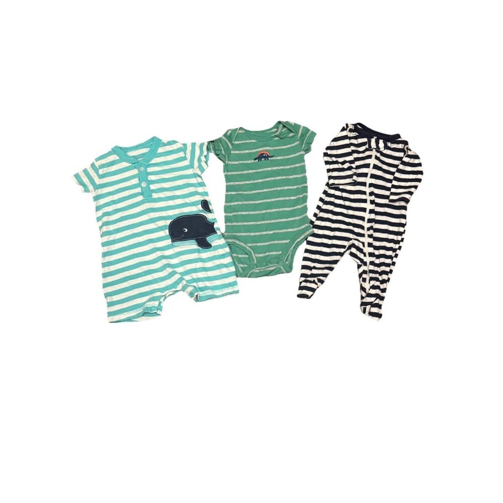 Lot Of Carters Baby Boy Clothes 1 Newborn, 2 - 3 Months Outfits